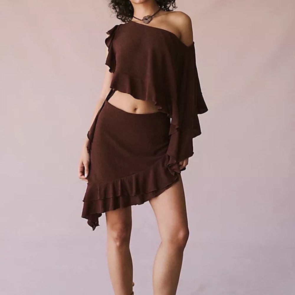 💖EUC💖Free people Trinity SET size XS color chocolate
